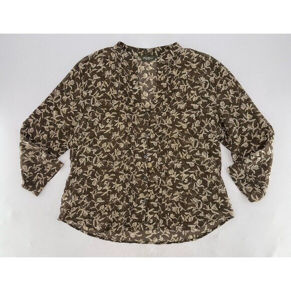 Eddie Bauer Women’s Button Down Cotton Sheer Shirt Size Large, Lightweight - Picture 3 of 10